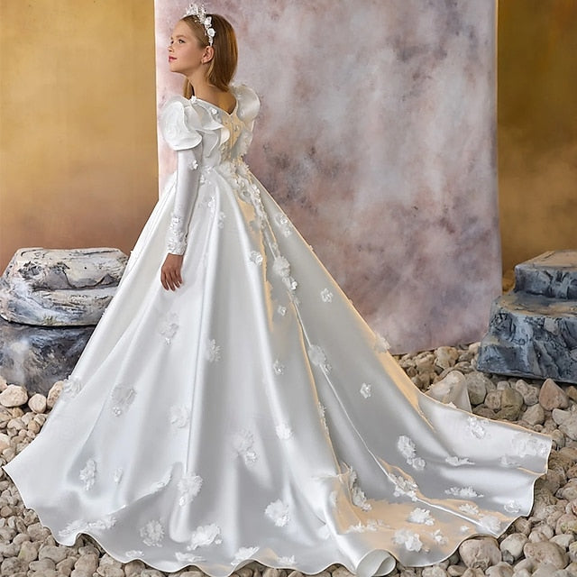 First Formal Dress Flower Communion Girls' Girl