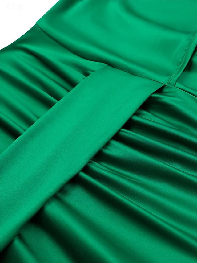 Women's Casual Dress Midi Dress Ruched Wedding Party