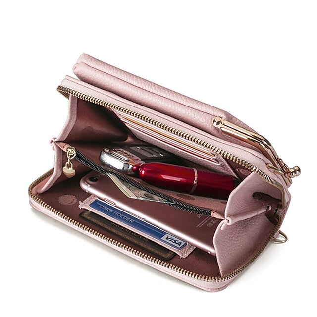 Tasche Gold Damen Kunstleder mit Rahmen Schwarz Crossbody