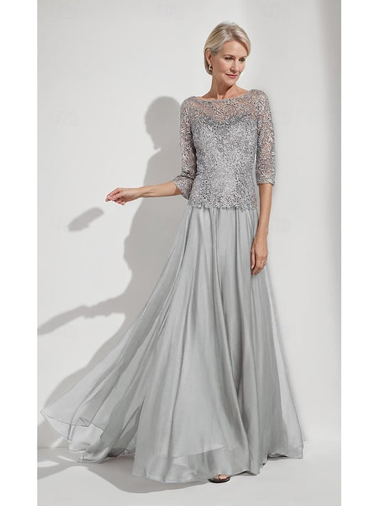 Dress Minimalist Elegant the Bride A-Line Simple Boat Mother of