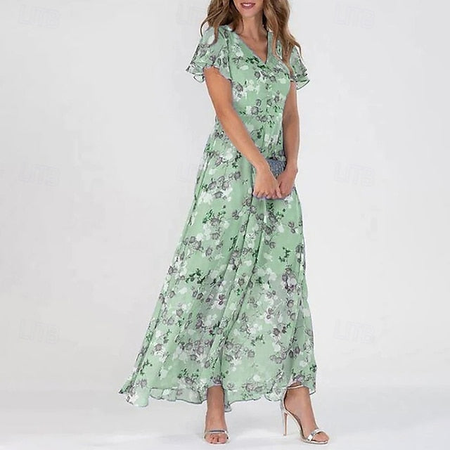 Women's Midi Dress Cocktail Dress Floral Dress Print Dress