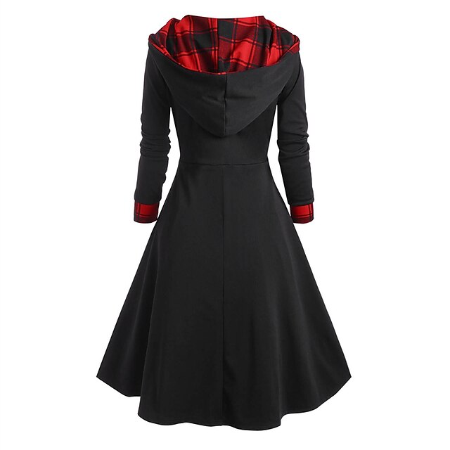 Women's Midi Dress Plaid Dress Casual Dress Sheath Dress