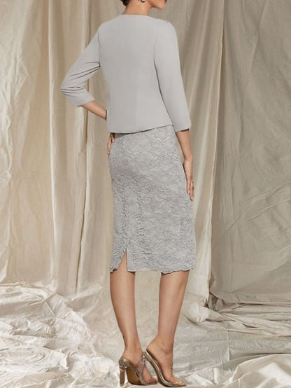 the Two Dress / Bride of Mother Wedding Sheath Piece Column