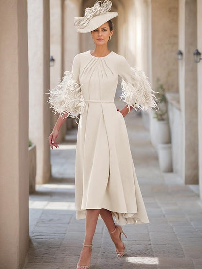 Guest Mother Bride Elegant Wedding the Jewel A-Line Dress of