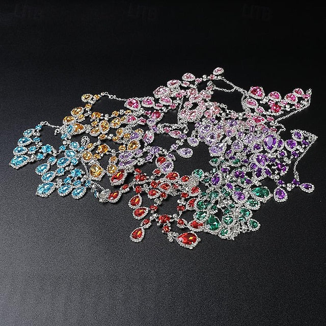 Women's Ankle Stiletto with Matching Rhinestone Heels Green