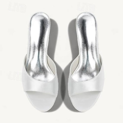 Toe Open Heel Shoes Women's Wedding Sandals Kitten