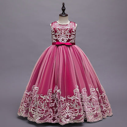 Girls' Dress Christening Sleeveless Flower Wedding Kids