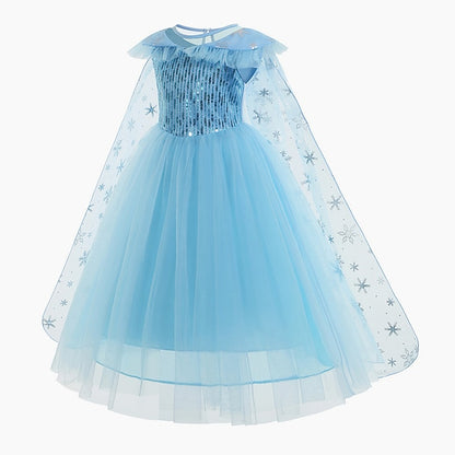 Elsa Party Frozen Dress Fairytale Flower Theme Girl Princess