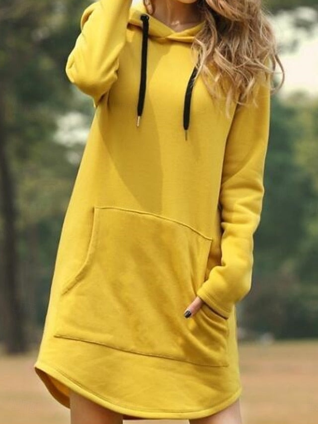 Women's Mini Dress Hoodie Dress Casual Dress Fashion Modern