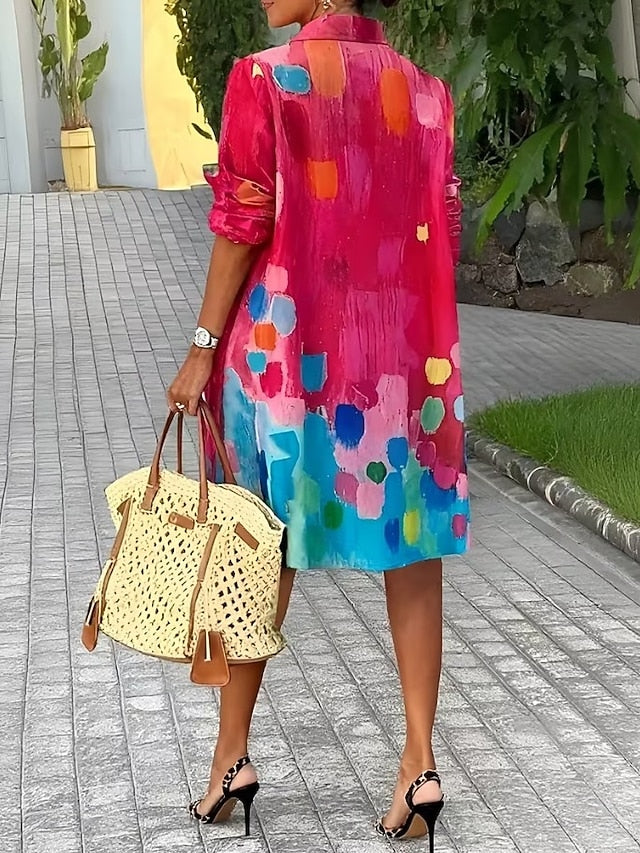 Women's Midi Dress T Shirt Dress Tee Dress Vacation