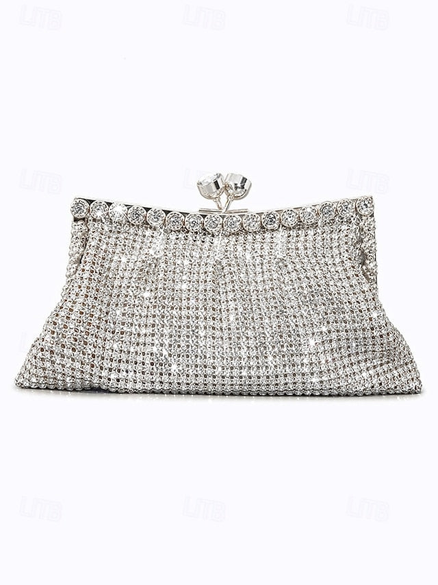Rhinestone Purse Green – Vintage Sage Clutch Women's