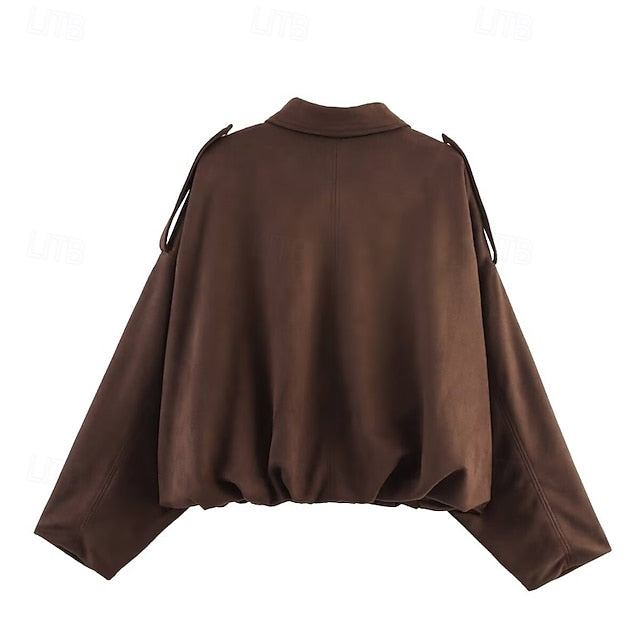 Casual Comfortable Pocket Jacket Women's Warm Zipper