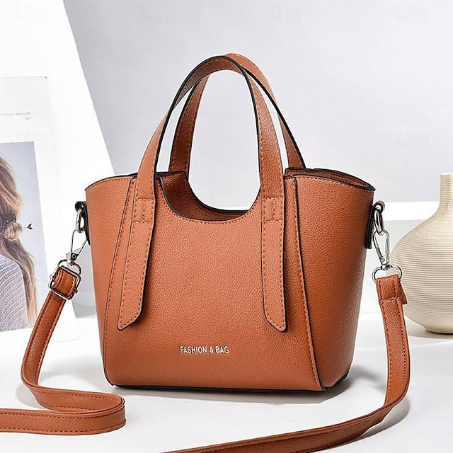 Casual PU Handbag Durable Earth Daily Leather Women's