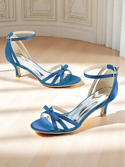 Women's Green 1950s Heel Kitten Strappy Satin Vintage