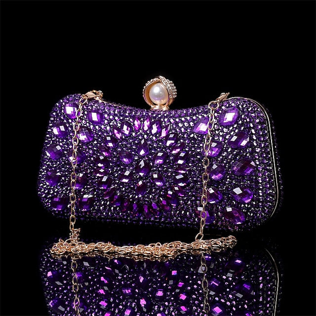 Women's Evening Luxury – Multicolor Clutch Crystal