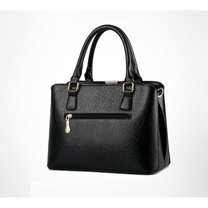 Elegant Faux Leather Structured Handbag – Green Women's