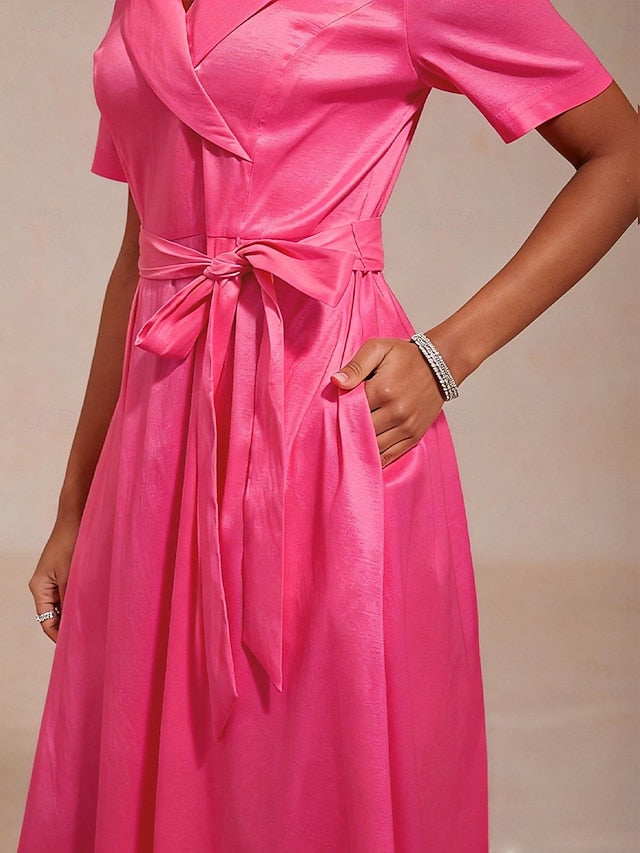 Women's Mini Dress A Line Dress Work Dresses Taffeta