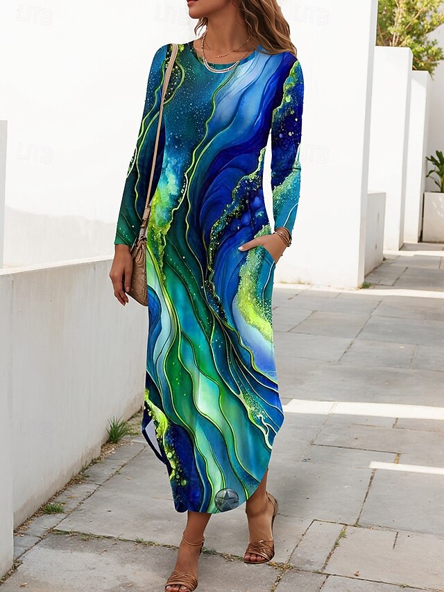 Women's Maxi Dress T Shirt Dress Tee Dress Casual Daily