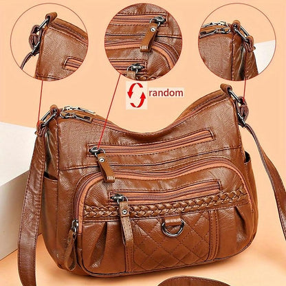 Sac à bandoulière en cuir PU pour femme