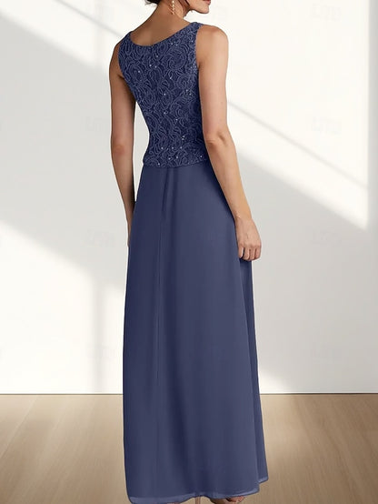 of the Bride Two Dress Elegant Piece Mother A-Line Wedding Guest