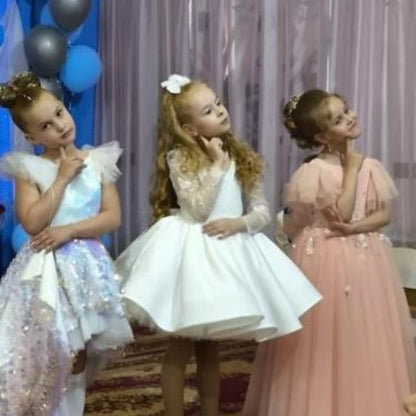 Communion Kids Girls' Party Flower Dress Girl First