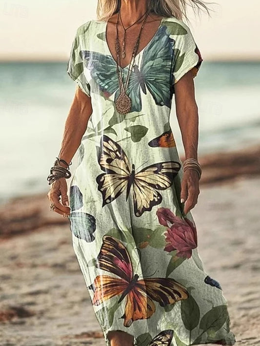 Women's Midi Dress Floral Dress Print Dress Classic Modern