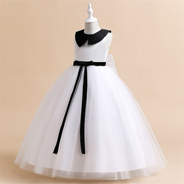 Sleeveless Block Kids Girls' Color Dress Performance Party