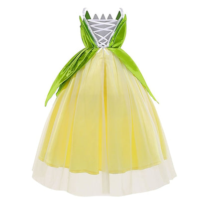 Bell Fairytale Girl Princess Dress Flower Tinker Tiana Theme