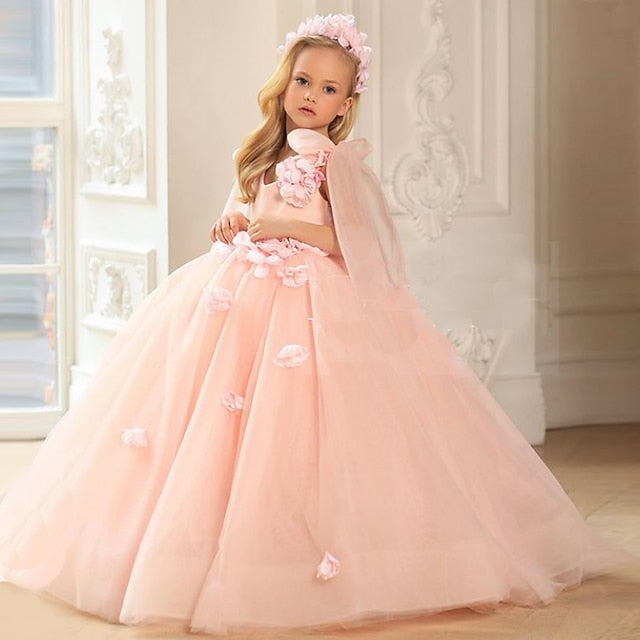 Dress Sleeveless Summer Wedding Sequin Spring 3D Girls'