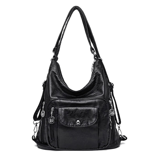 Sac - Sac Hobo en similicuir pour femme style vintage marron