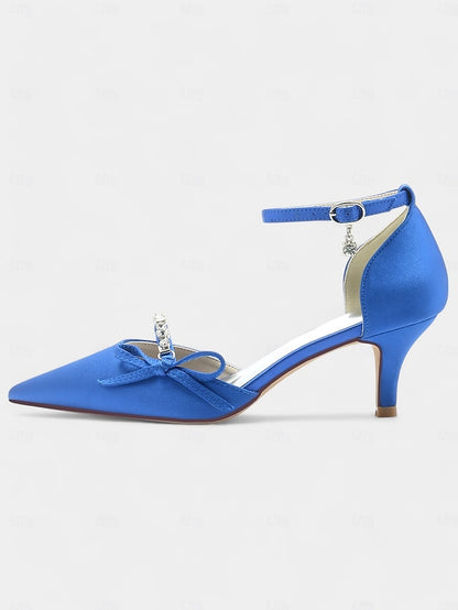 Heel Pointed-Toe Kitten Shoes – for Elegant Wedding Women