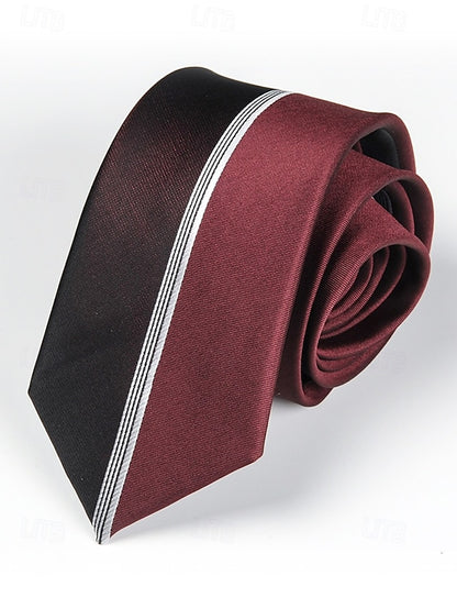 Men's - Tie Narrow Stripe Positioning 6cm Pattern