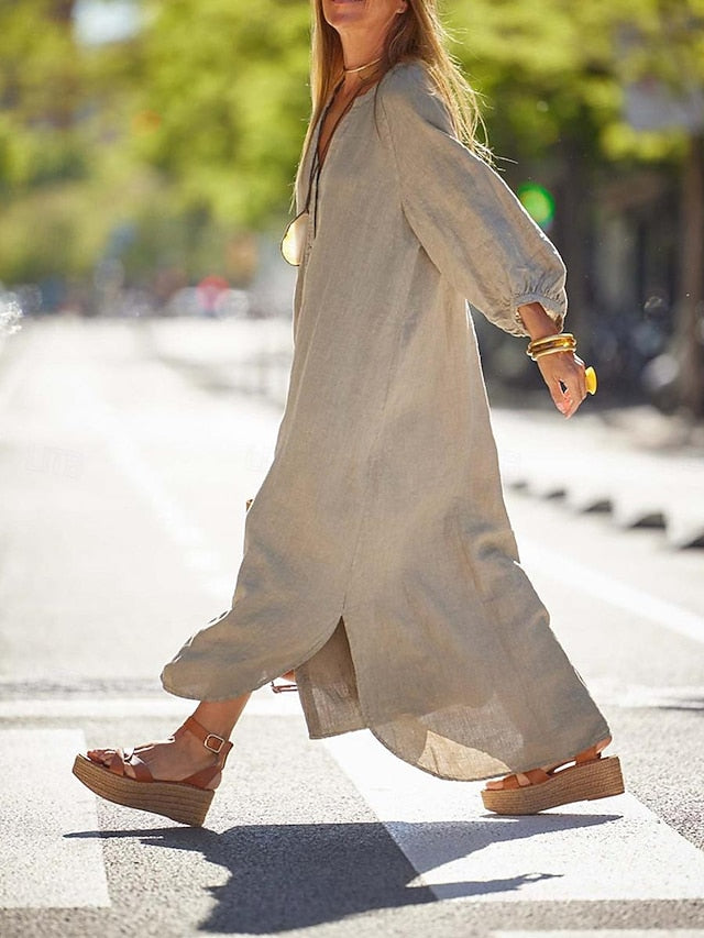 Women's Black White Gray Summer Spring Maxi Dress White