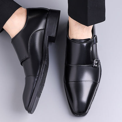 Shoes Men's Double – Dress Leather Monk Elegant Strap
