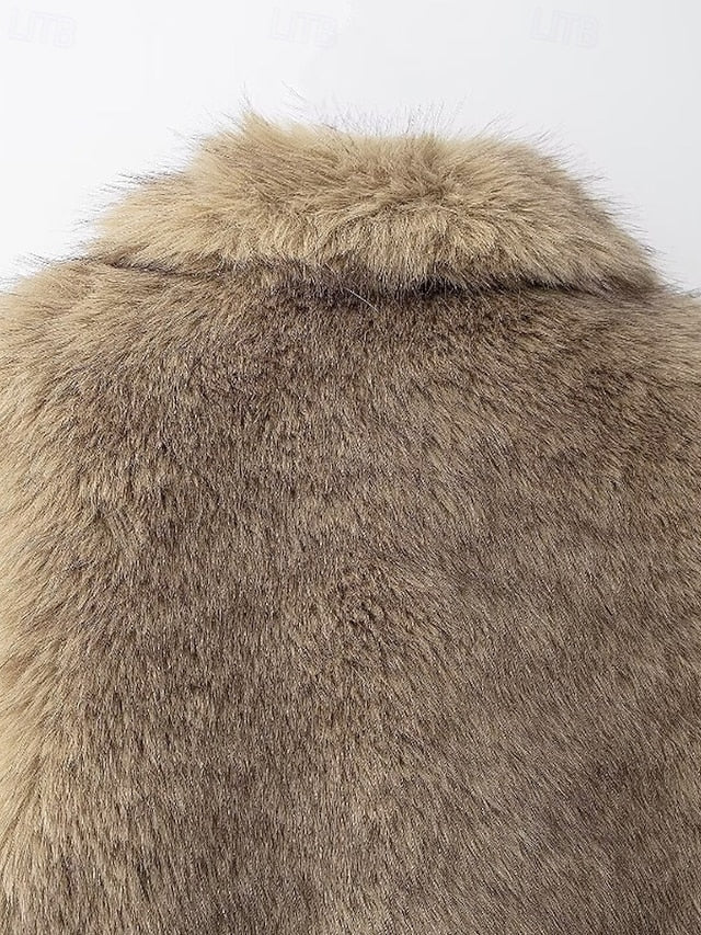 Furs Coat Fur Faux Vest Comfortable Leathers Women's