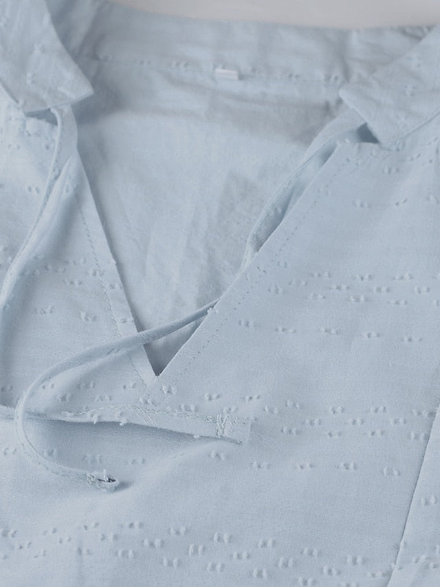 Women's Blue White Green Summer Spring Fall Midi Dress