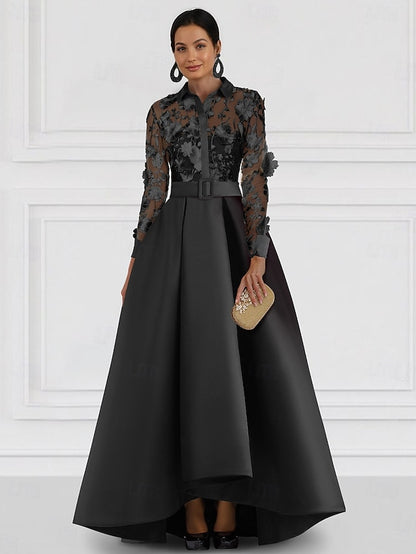 Blue Dress Red of Mother the Shirt A-Line Elegant Collar Bride