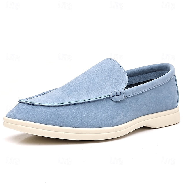 Loafers – Slip-On Faux Casual Blue Men's Light Breathable