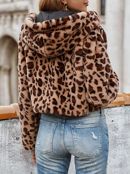 Jacket Warm Faux Fur Coat Comfortable Hoodie Women's