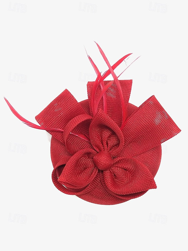 and Feather with Green Hat Fascinator Accents Women's Bow