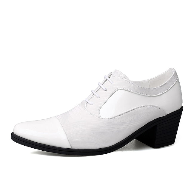 – Lace-Up Patent Leather Formal Shoes Men's Stylish