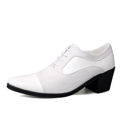 – Lace-Up Patent Leather Formal Shoes Men's Stylish