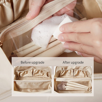 Sac à main de voyage en cuir PU pour femme, sac de maquillage et de cosmétiques