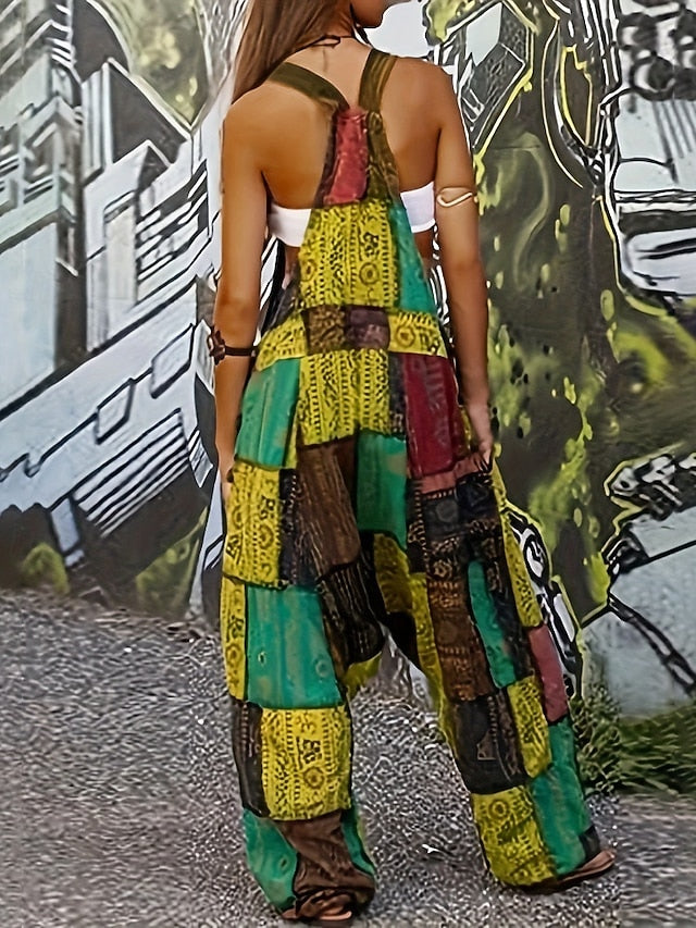 Women's Normal Jumpsuit Casual Floral Sleeveless U Neck