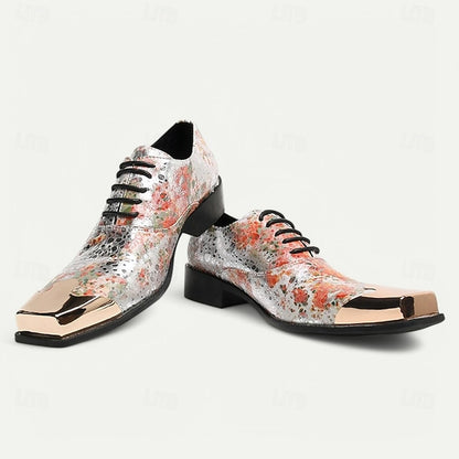 Printed Oxford – Men's Shoes Floral Patent Leather