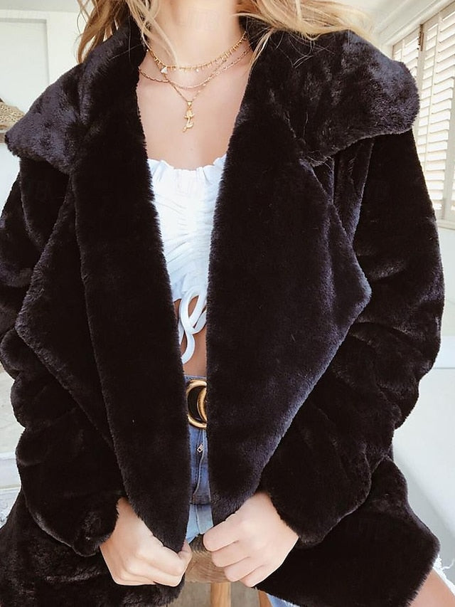 Faux Women's Teddy Coat Comfortable Fur Warm Furs