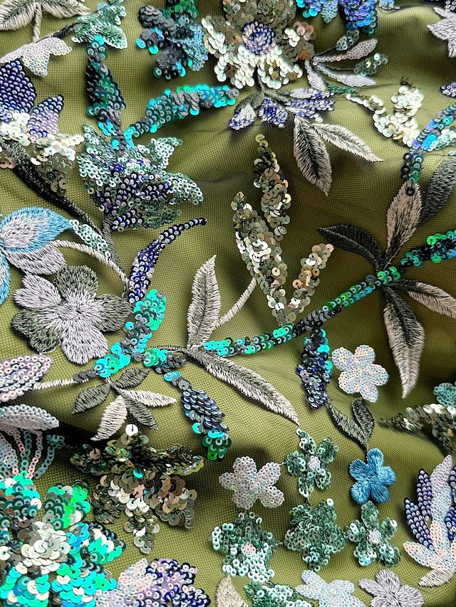 Mother Evening of the A-Line Bride Gown Satin Floral Embroidered