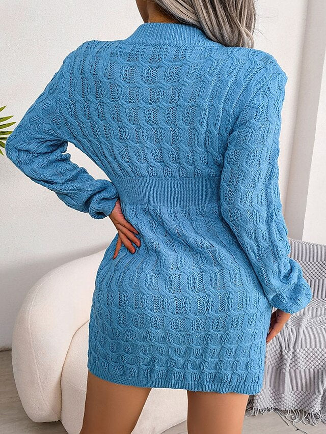 Women's Mini Dress Sweater Dress Bodycon Sheath Dress