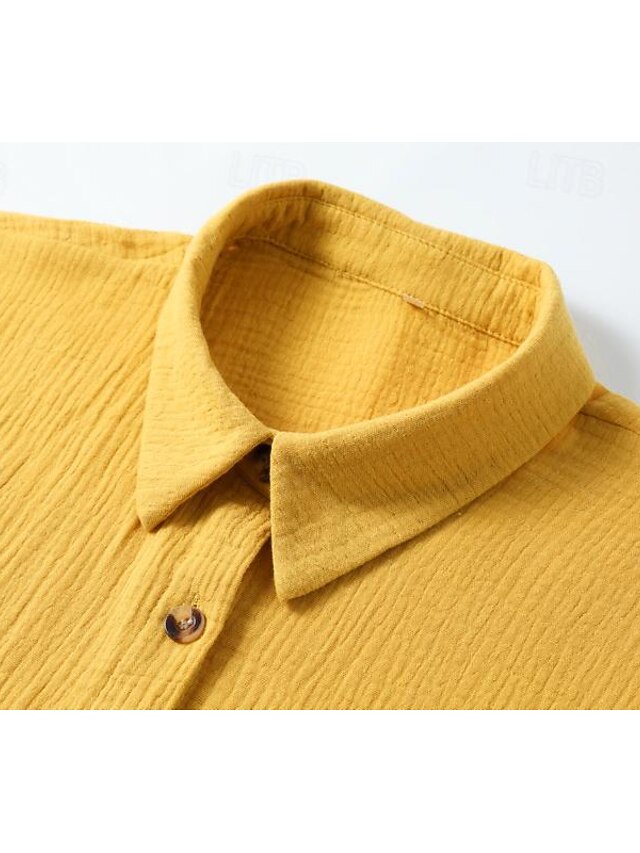 Women's Mini Dress Cotton Blend Shirt Dress Winter Dress