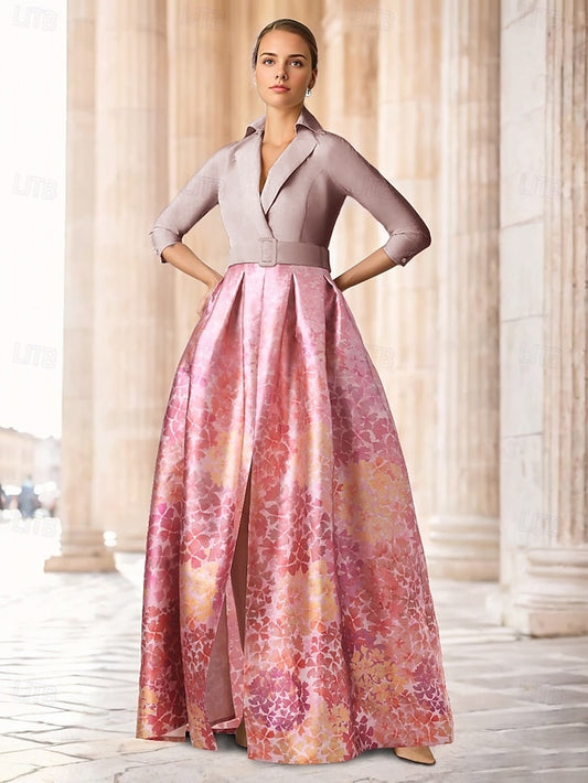 Gown Elegant Formal Floor Evening Length Dress A-Line Wedding